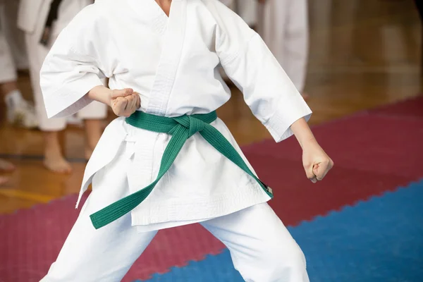 Karate training — Stockfoto