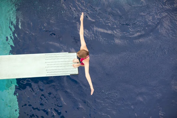 Sommozzatore sul trampolino — Foto Stock