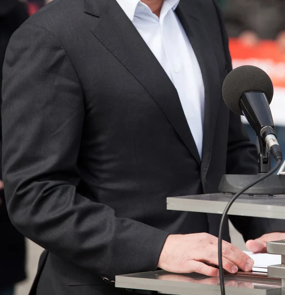 Persconferentie — Stockfoto