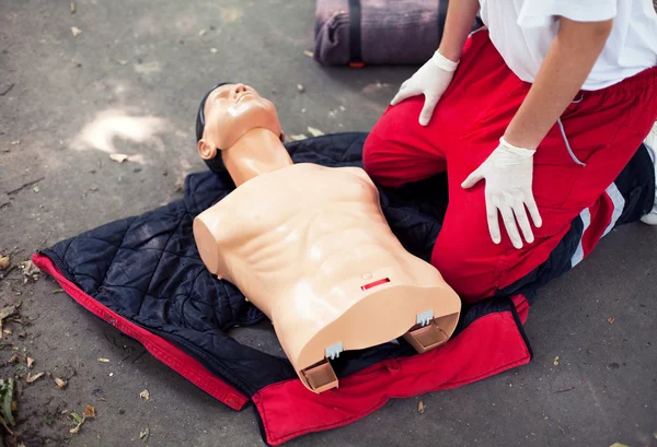 Szczegóły szkolenia CPR — Zdjęcie stockowe