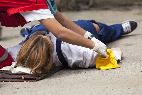 First aid training — Stock Photo, Image