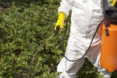 Pesticide spraying clipart