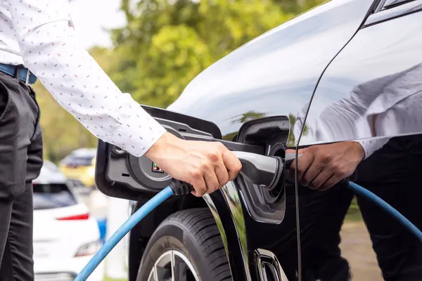 Akkuladung Für Elektroautos Schnellladestation — Stockfoto