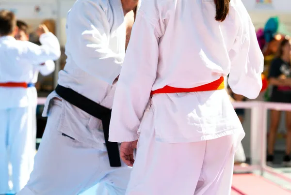 Artes Marciales Entrenamiento Deportivo Clase Escolar — Foto de Stock