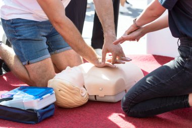 Cardiopulmonary resuscitation and first aid class or training