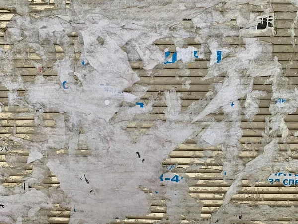 Удалили Бумагу Обветшалой Стены Материал Стены Старый Стена Рекламой Старая — стоковое фото