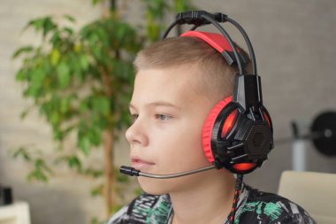 distance learning online from home. comfortable happy homeschooling