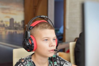 distance learning online from home. comfortable happy homeschooling