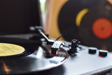 musical modern gramophone for playing vinyl records