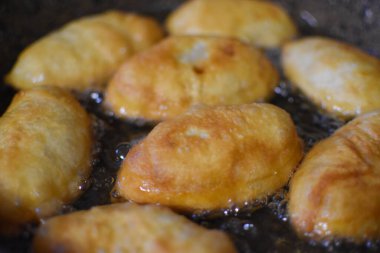 Making homemade fried pies. national Russian dish pies
