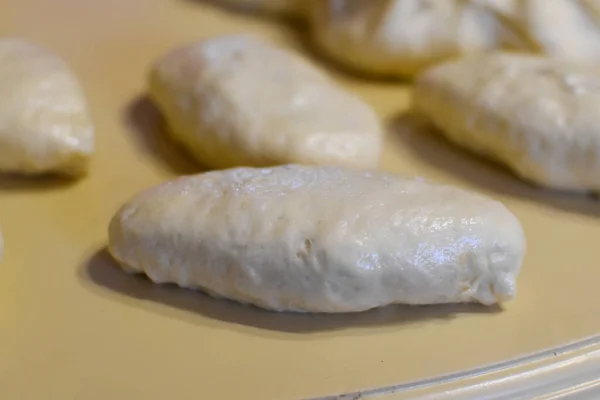 Making Homemade Fried Pies National Russian Dish Pies — Stockfoto