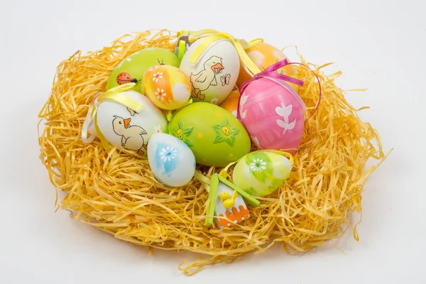 Easter eggsin nest — Stock Photo, Image