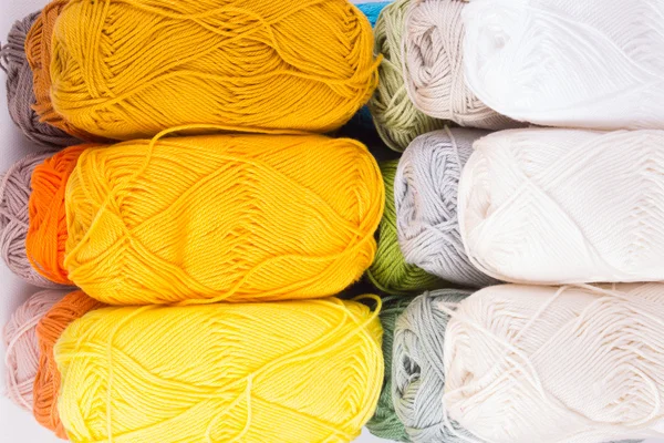 Colorful skeins of Yarn — Stock Photo, Image