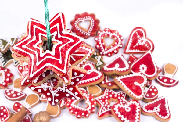 Christmas decoration, gingerbread cookies — Stock Photo, Image