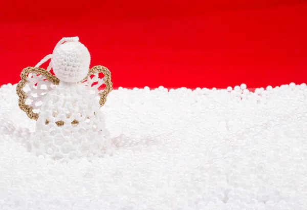 Composición navideña con nieve y decoración navideña —  Fotos de Stock