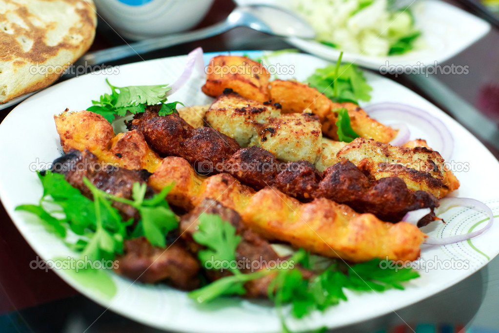 Afghan kebab whith parsley