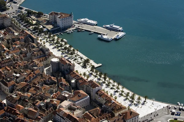 Ciudad Split, Croacia, vista aérea del centro de la ciudad — Foto de Stock