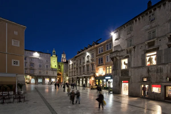 gece manzarası, split, Hırvatistan kare
