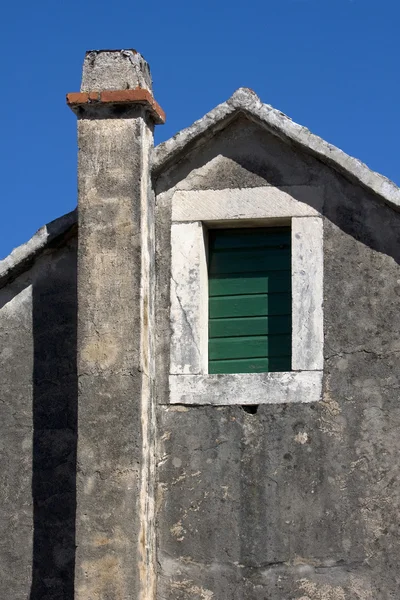 Mediterranean chimney on Adriatic island Brac — Stock Photo, Image