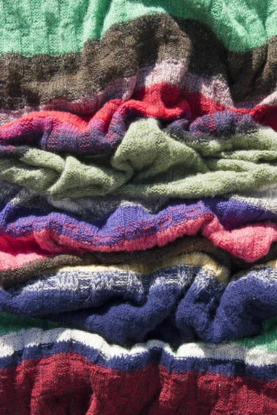 Textura de malha artesanal colorida — Fotografia de Stock
