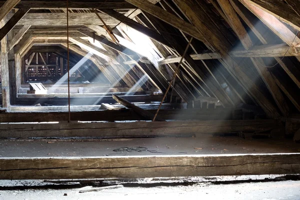 Old attic of a house, hidden secrets — Stock Photo, Image