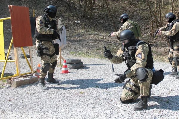 Polisens enhet under utbildning — Stockfoto