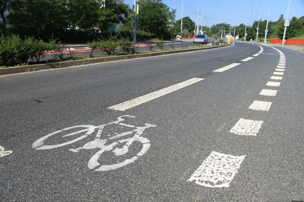 Cykelsti i Brno, Tjekkiet - Stock-foto