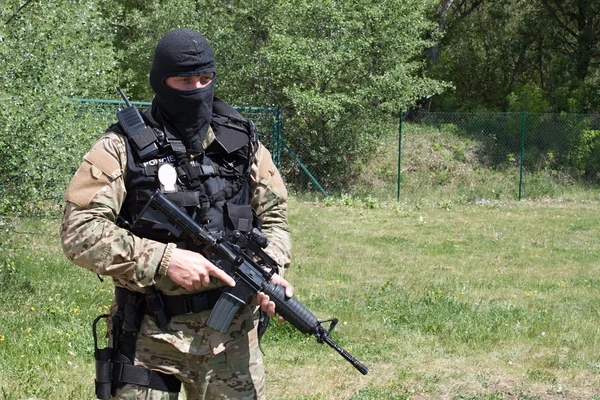 Silahlı terörist, özgürlük savaşçısı, bir maskeli katil — Stok fotoğraf