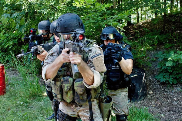 特种警察部队在培训 — 图库照片