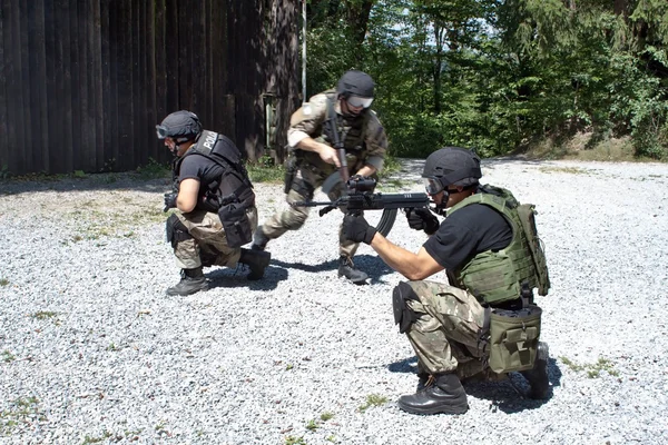 Special police unit in training, school — Stock Photo, Image