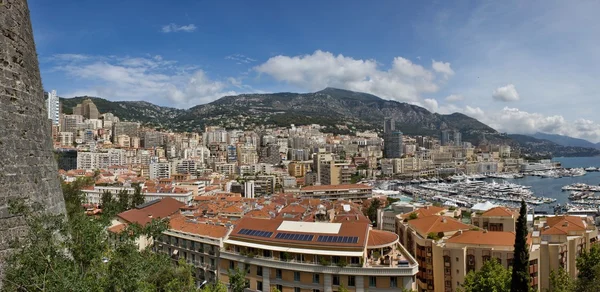 Big Panoramic view of Monte Carlo harbour in Monaco — Stock Photo, Image