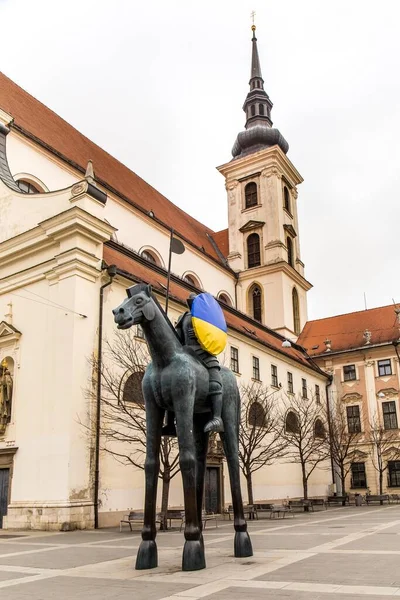 Brno Czech Republic March 2022 Statue Margrave Jost Brno South — Stock Photo, Image