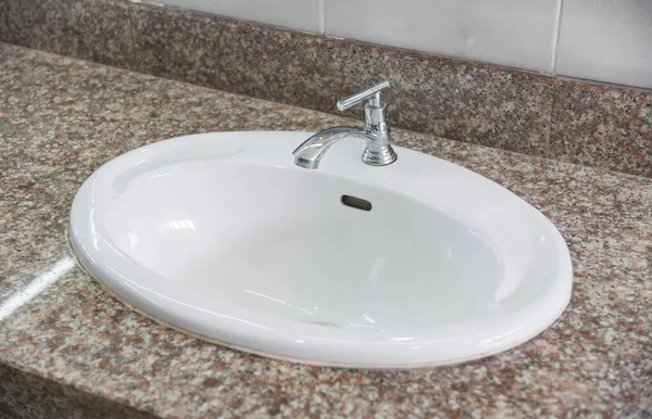 Lavabo Intérieur Salle Bain Avec Lavabo Robinet Salle Bain Évier — Photo