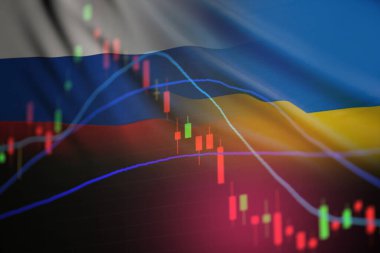 Rusya ve ABD Ukrayna ve Orta Doğu 'da savaşıyor. Ukrayna krizi Ukrayna ve Rusya askeri anlaşmazlığı borsa kaybı ticaret grafikleri yatırım grafikleri finans grafikleri