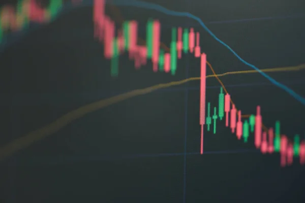 Aandelenbeurs Grafiek Grafiek Aandelenhandel Grafiek Kandelaar Financiële Investering Handel Forex — Stockfoto