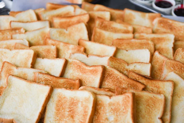 Sliced Bread Tray Ready Serve Toast Bread Breakfast — Stock Photo, Image