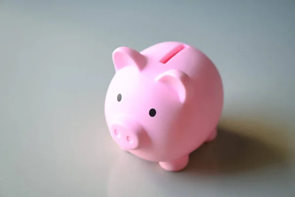 Piggy Bank Floor Background Pink Piggy Bank Saving Money Education — Stockfoto
