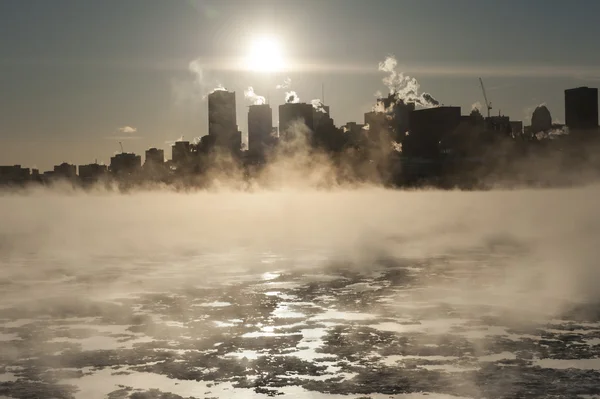 Île de Montréal par temps très froid — Photo