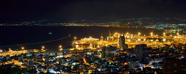 Porto marittimo di notte — Foto Stock