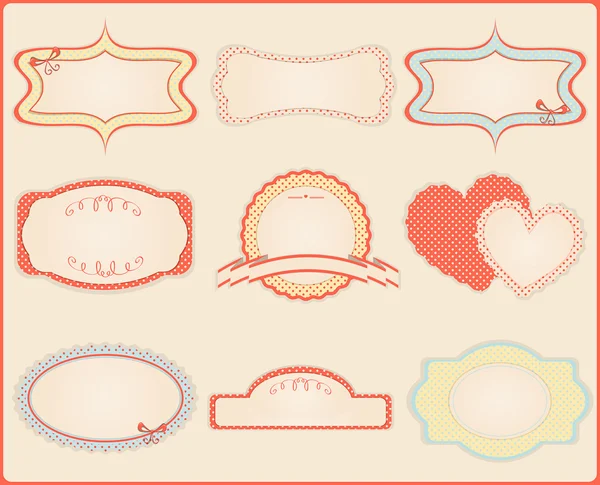 Set of vintage labels and tags. — Stock Vector