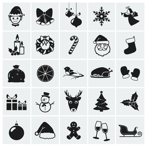 Iconos de Navidad. ilustración vectorial. — Archivo Imágenes Vectoriales