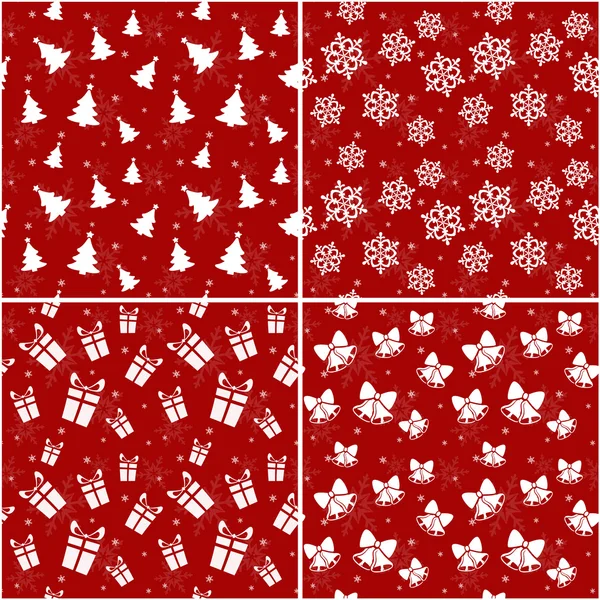 Christmas seamless patterns. Vector illustration. — Stock Vector