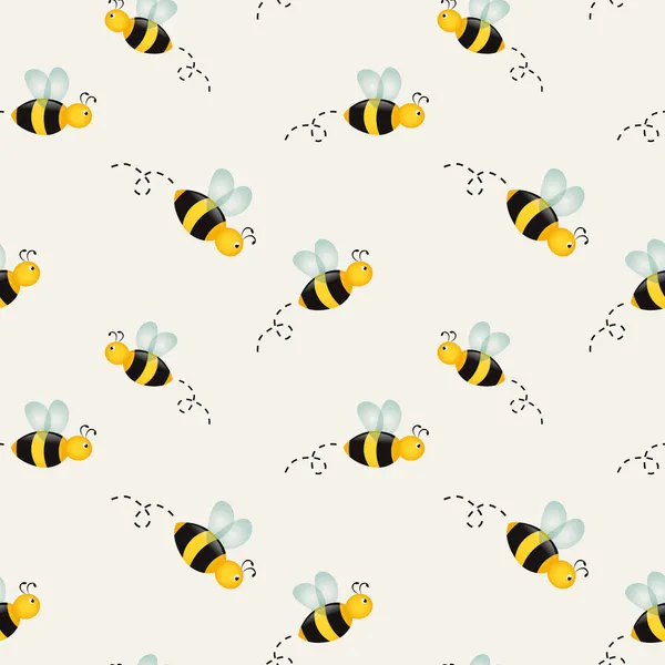 Achtergrond met bijen. vectorillustratie. — Stockvector