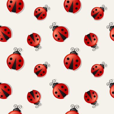 ladybugs ile sorunsuz geçmiş. vektör çizim.