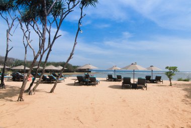 Endonezya Bali plaj sandalyeleri plaj