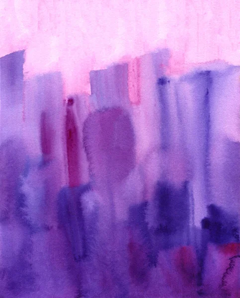Acuarela Fondo Abstracto Textura Pintada Mano Acuarela Púrpura Manchas Color — Foto de Stock