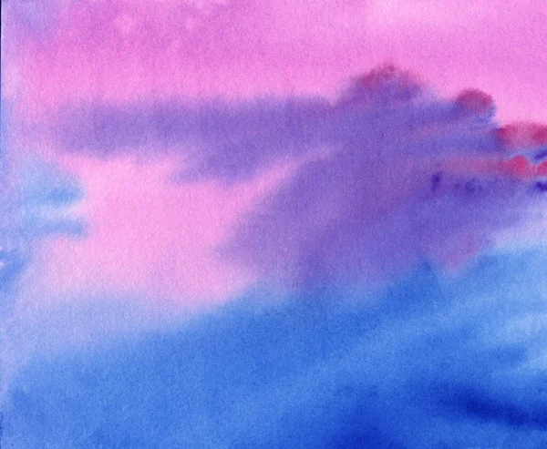 Aquarelle Fond Abstrait Texture Peinte Main Teintes Bleu Aquarelle Violet — Photo