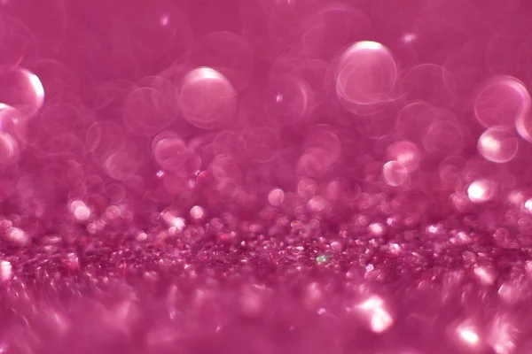 Roze Glitter Wazig Effect Gloeiende Vakantielichtcirkels Worden Gemaakt Van Bokeh — Stockfoto