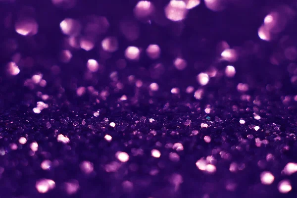 Paarse Glitter Wazig Effect Gloeiende Vakantielichtcirkels Worden Gemaakt Van Bokeh — Stockfoto