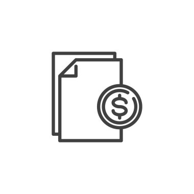 Belge fatura satırı simgesi